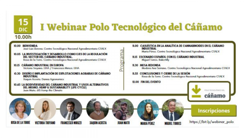 El Polo Tecnológico del Cáñamo organiza la I webinar en torno al sector