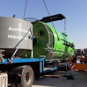 Desmontaje y traslado módulo producción biogás 7