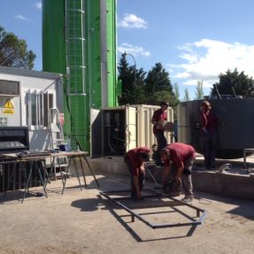 Montaje del módulo de producción de biogás en Burgos 7