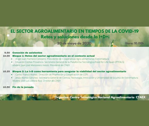 Webinar: El sector agroalimentario en tiempos de la COVID-19